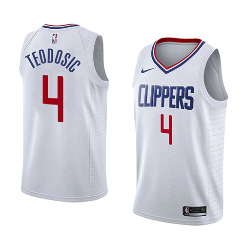 Camiseta baloncesto Milos Teodosic 4 Association 2018 Blanco Los Angeles Clippers Hombre