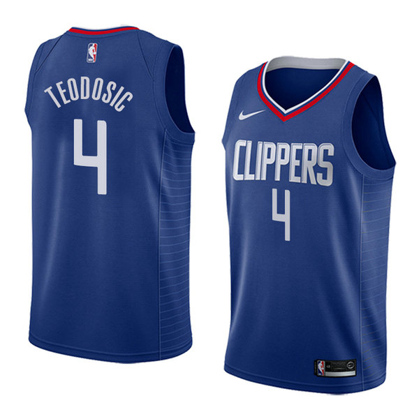 Camiseta baloncesto Milos Teodosic 4 Icon 2018 Azul Los Angeles Clippers Hombre