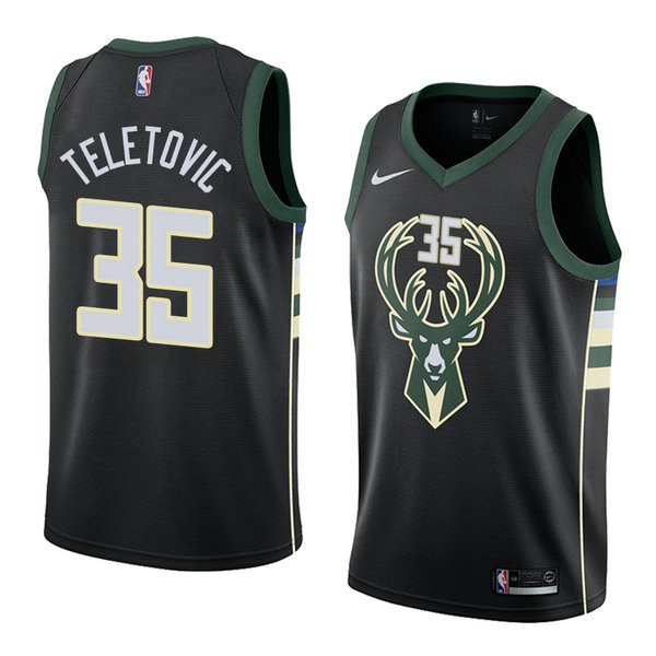 Camiseta baloncesto Mirza Teletovic 35 Statement 2018 Negro Milwaukee Bucks Hombre