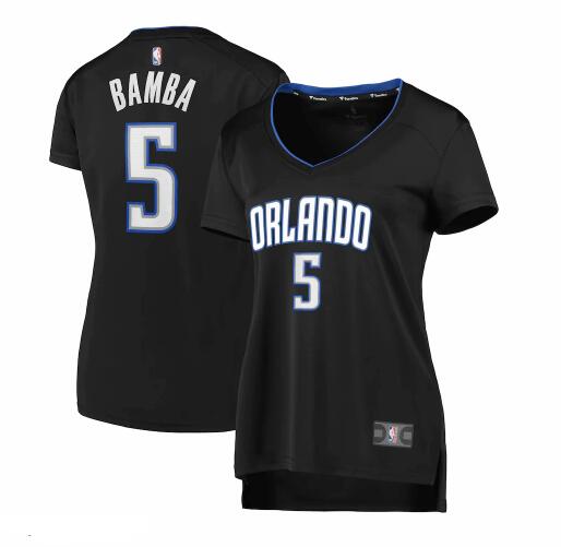 Camiseta baloncesto Mohamed Bamba 5 2019 icon edition Negro Orlando Magic Mujer