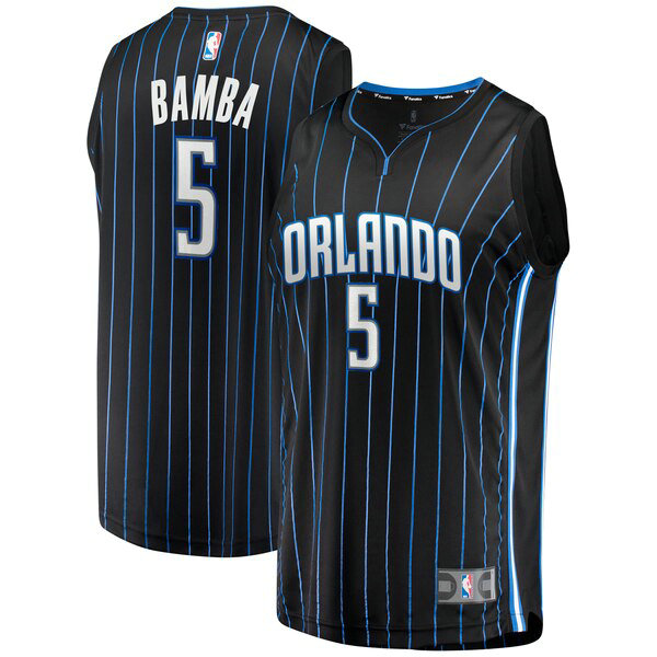 Camiseta baloncesto Mohamed Bamba 5 Statement Edition Negro Orlando Magic Hombre