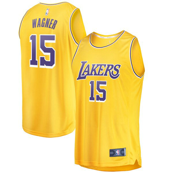 Camiseta baloncesto Moritz Wagner 15 Icon Edition Amarillo Los Angeles Lakers Hombre