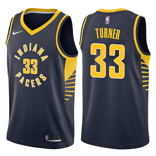 Camiseta baloncesto Myles Turner 33 Icon 2017-18 Azul Indiana Pacers Hombre