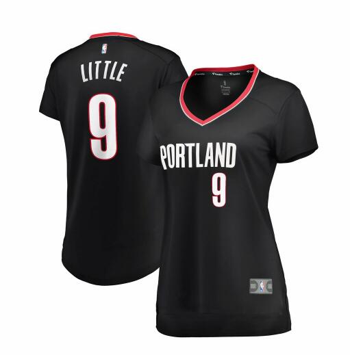 Camiseta baloncesto Nassir Little 9 icon edition Negro Portland Trail Blazers Mujer