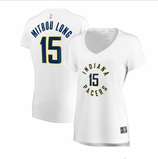 Camiseta baloncesto Naz Mitrou-Long 15 association edition Blanco Indiana Pacers Mujer
