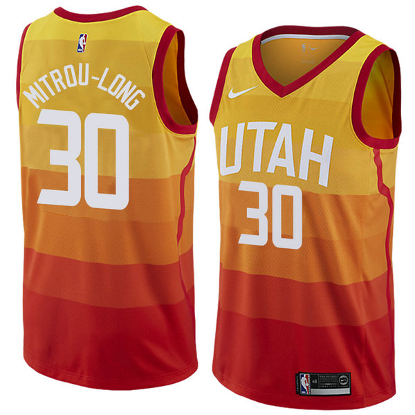 Camiseta baloncesto Naz Mitrou-Long 30 Ciudad 2018 Amarillo Utah Jazz Hombre
