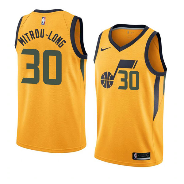 Camiseta baloncesto Naz Mitrou-Long 30 Statement 2018 Amarillo Utah Jazz Hombre