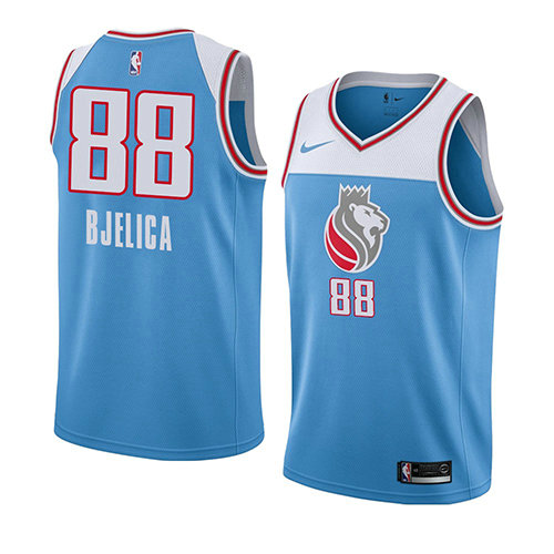 Camiseta baloncesto Nemanja Bjelica 88 Ciudad 2018 Azul Sacramento Kings Hombre