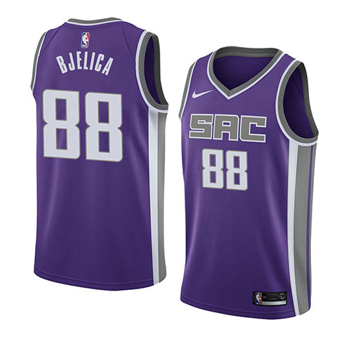 Camiseta baloncesto Nemanja Bjelica 88 Icon 2018 P鐓pura Sacramento Kings Hombre