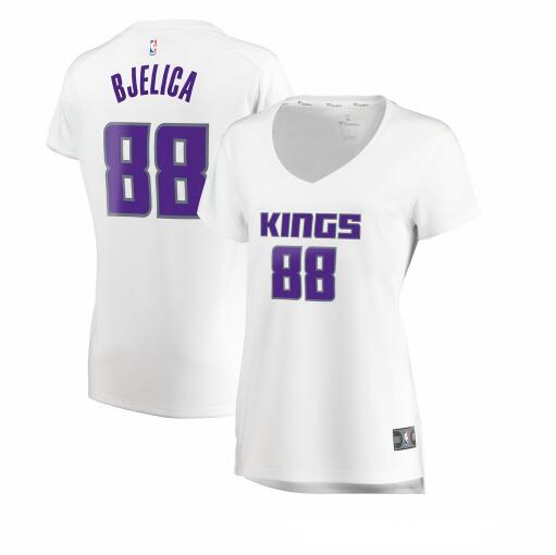 Camiseta baloncesto Nemanja Bjelica 88 association edition Blanco Sacramento Kings Mujer