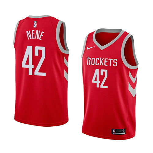 Camiseta baloncesto Nene 42 Icon 2018 Rojo Houston Rockets Hombre