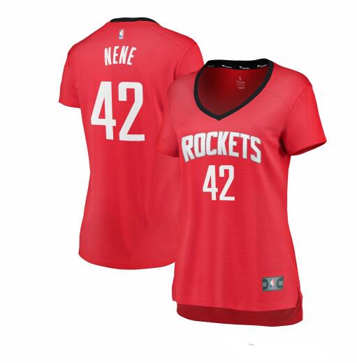 Camiseta baloncesto Nene 42 icon edition Rojo Houston Rockets Mujer