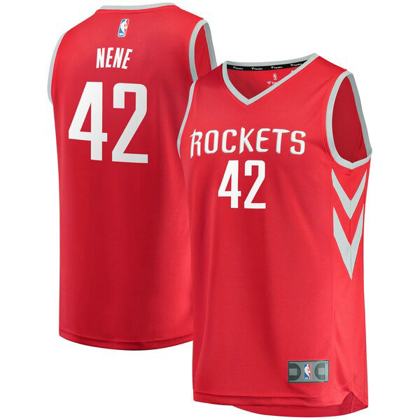 Camiseta baloncesto Nene Hilario 42 Icon Edition Rojo Houston Rockets Hombre