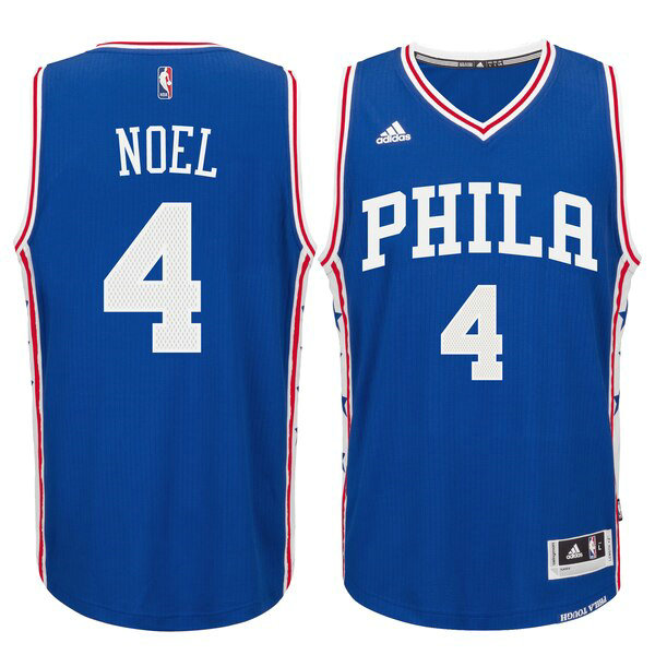 Camiseta baloncesto Nerlens Noel 4 Swingman Azul Philadelphia 76ers Nino