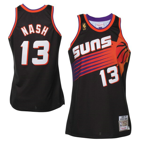 Camiseta baloncesto Ness Steve Nash 13 1996-1997 Negro Phoenix Suns Hombre