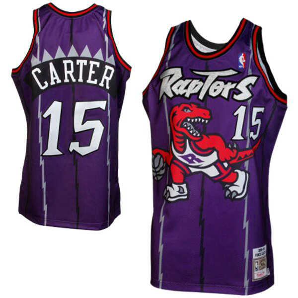 Camiseta baloncesto Ness Vince Carter 15 1998-1999 Púrpura Toronto Raptors Hombre