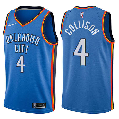 Camiseta baloncesto Nick Collison 4 Swingman Icon 2017-18 Azul Oklahoma City Thunder Hombre