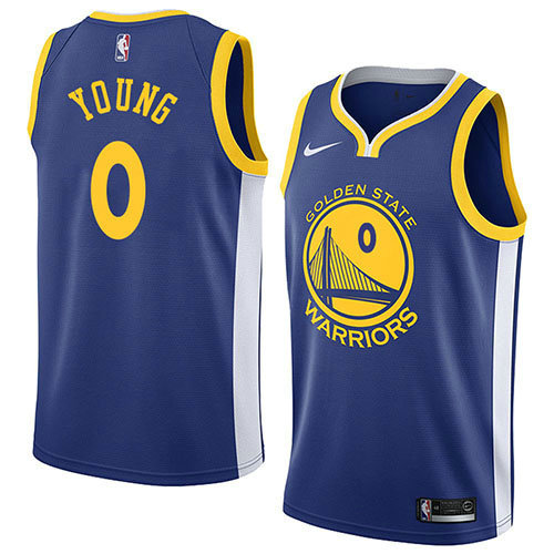 Camiseta baloncesto Nick Young 0 Icon 2018 Azul Golden State Warriors Hombre