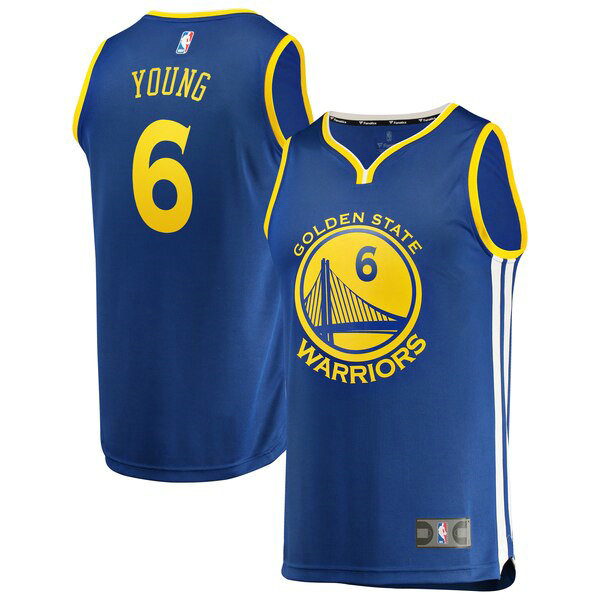 Camiseta baloncesto Nick Young 6 Icon Edition Azul Golden State Warriors Hombre