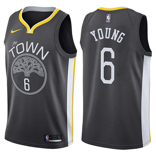 Camiseta baloncesto Nick Young 6 The Town Statement 2017-18 Negro Golden State Warriors Hombre