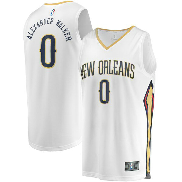 Camiseta baloncesto Nickeil Alexander-Walker 0 Association Edition Blanco New Orleans Pelicans Hombre