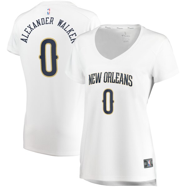 Camiseta baloncesto Nickeil Alexander-Walker 0 association edition Blanco New Orleans Pelicans Mujer