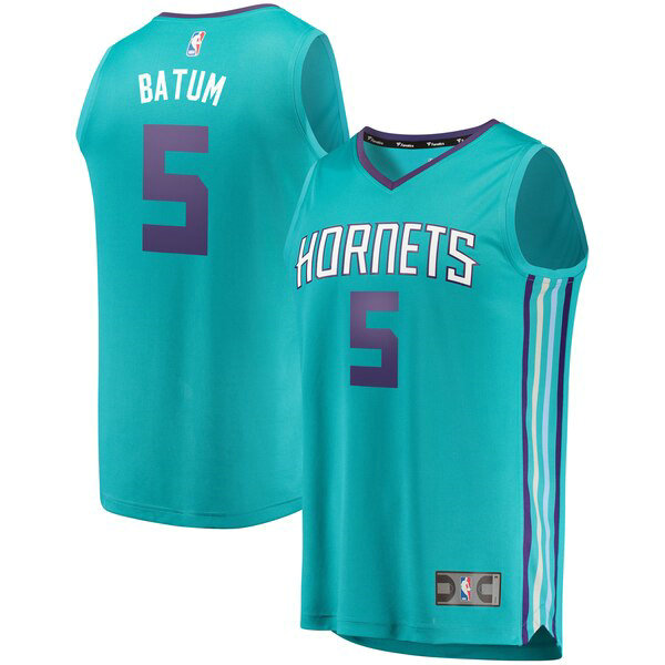 Camiseta baloncesto Nicolas Batum 5 2019 Azul Charlotte Hornets Hombre