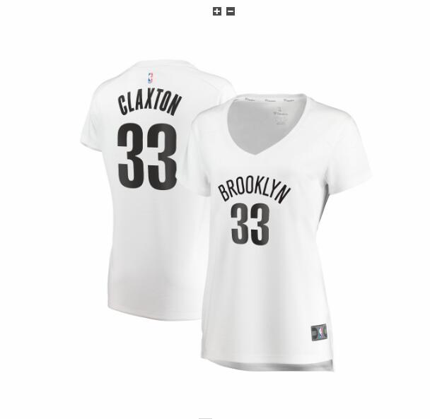 Camiseta baloncesto Nicolas Claxton 33 association edition Blanco Brooklyn Nets Mujer