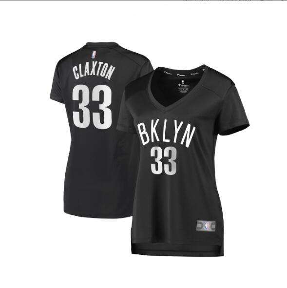 Camiseta baloncesto Nicolas Claxton 33 statement edition Negro Brooklyn Nets Mujer