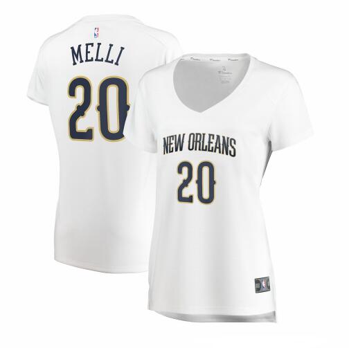 Camiseta baloncesto Nicolo Melli 20 association edition Blanco New Orleans Pelicans Mujer