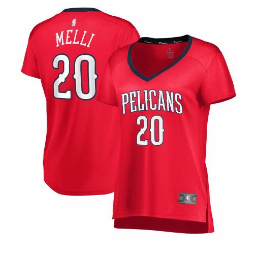 Camiseta baloncesto Nicolo Melli 20 statement edition Rojo New Orleans Pelicans Mujer