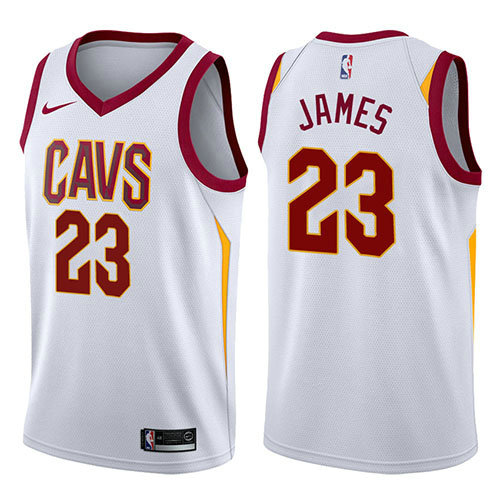 Camiseta baloncesto Nike LeBron James 23 2017-18 Blanco Cleveland Cavaliers Hombre