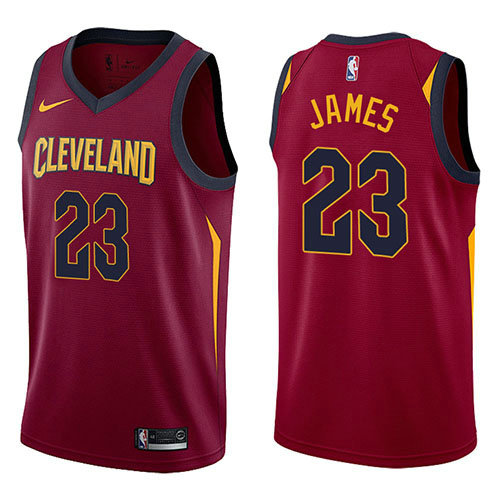 Camiseta baloncesto Nike LeBron James 23 2017-18 Rojo Cleveland Cavaliers Hombre