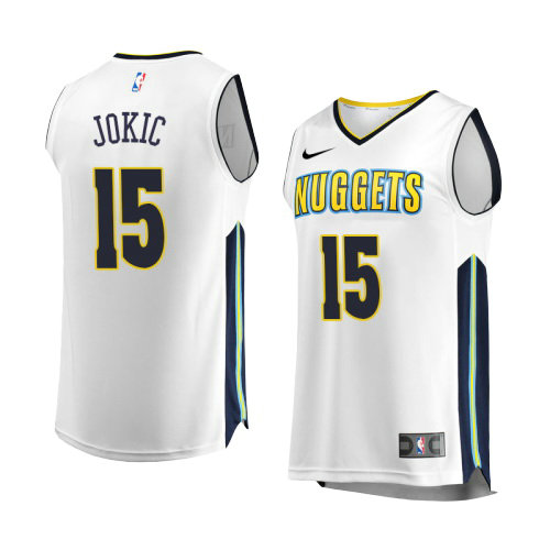 Camiseta baloncesto Nikola Jokic 15 Association 2017-18 Blanco Denver Nuggets Hombre