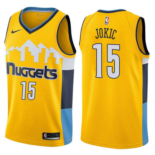 Camiseta baloncesto Nikola Jokic 15 Statement 2017-18 Amarillo Denver Nuggets Hombre