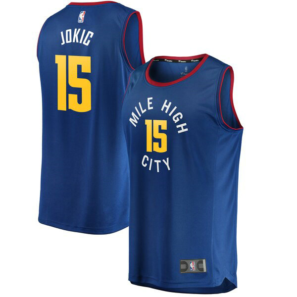 Camiseta baloncesto Nikola Jokic 15 Statement Edition Azul Denver Nuggets Hombre
