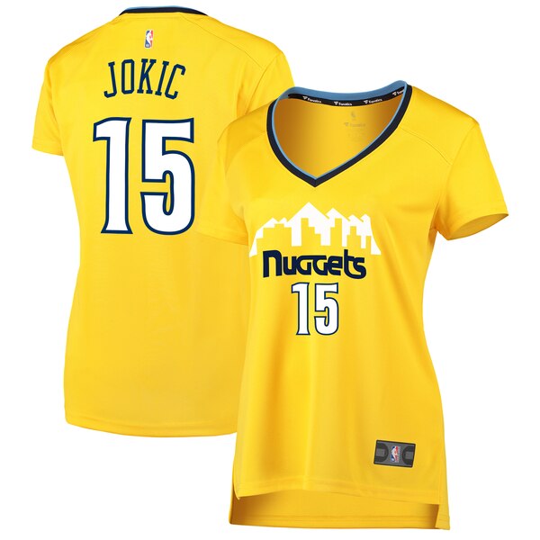 Camiseta baloncesto Nikola Jokic 15 statement edition Amarillo Denver Nuggets Mujer