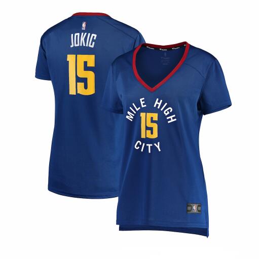 Camiseta baloncesto Nikola Jokic 15 statement edition Azul Denver Nuggets Mujer