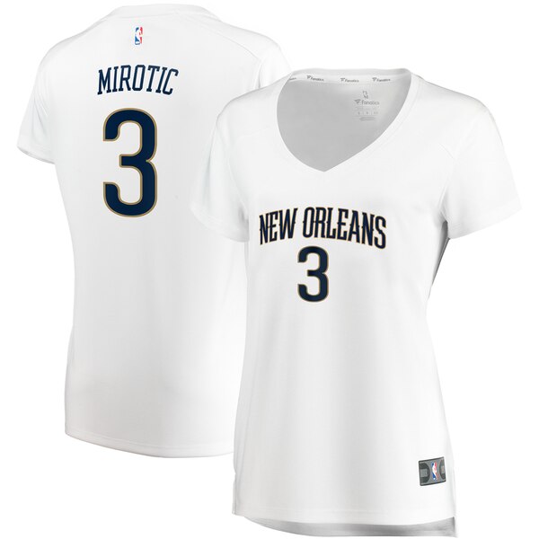 Camiseta baloncesto Nikola Mirotic 3 association edition Blanco New Orleans Pelicans Mujer