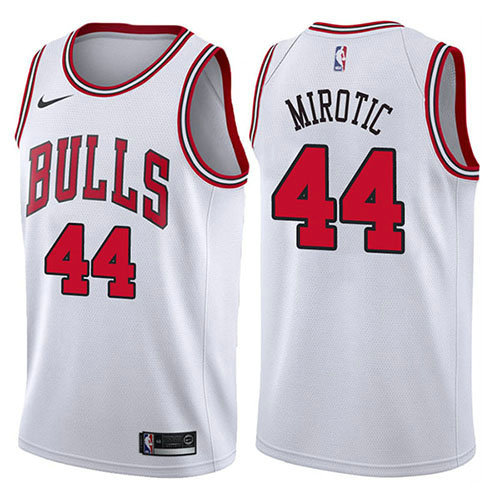 Camiseta baloncesto Nikola Mirotic 44 Association 2017-18 Blanco Chicago Bulls Hombre