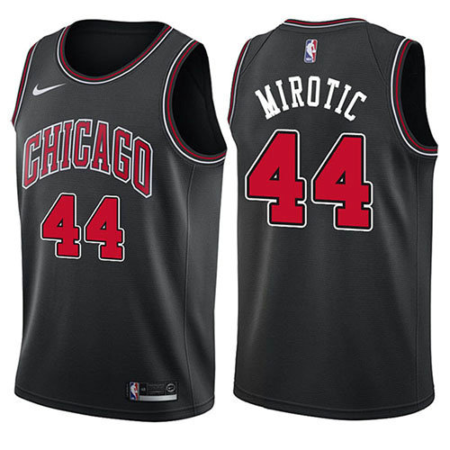 Camiseta baloncesto Nikola Mirotic 44 Statement 2017-18 Negro Chicago Bulls Hombre