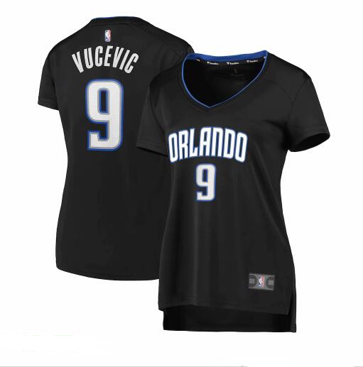 Camiseta baloncesto Nikola Vucevic 9 2019 icon edition Negro Orlando Magic Mujer
