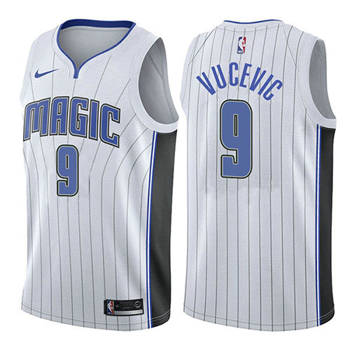 Camiseta baloncesto Nikola Vucevic 9 Association 2017-18 Blanco Orlando Magic Hombre