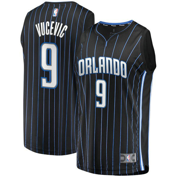 Camiseta baloncesto Nikola Vucevic 9 Statement Edition Negro Orlando Magic Hombre