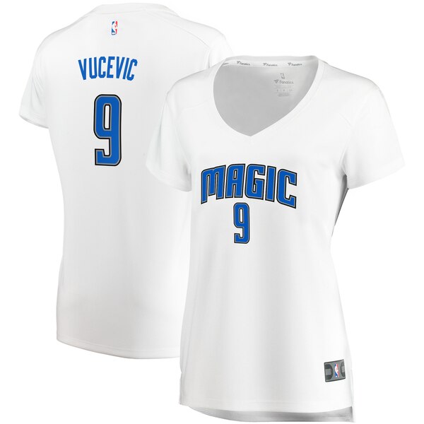 Camiseta baloncesto Nikola Vucevic 9 association edition Blanco Orlando Magic Mujer