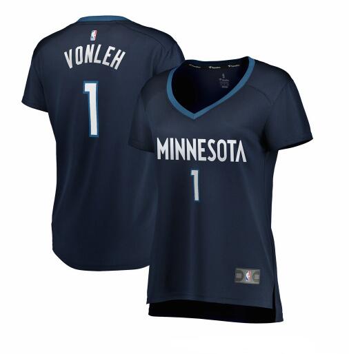 Camiseta baloncesto Noah Vonleh 1 icon edition Armada Minnesota Timberwolves Mujer
