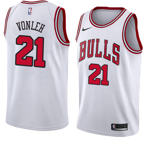 Camiseta baloncesto Noah Vonleh 21 Association 2018 Blanco Chicago Bulls Hombre