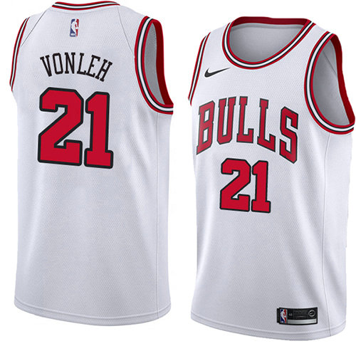 Camiseta baloncesto Noah Vonleh 21 Association 2018 Blanco Chicago Bulls Hombre