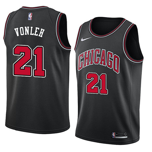 Camiseta baloncesto Noah Vonleh 21 Statement 2018 Negro Chicago Bulls Hombre