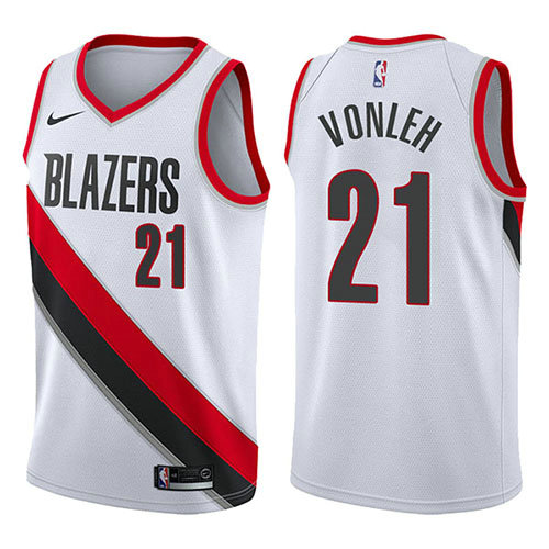 Camiseta baloncesto Noah Vonleh 21 Swingman Association 2017-18 Blanco Portland Trail Blazers Hombre